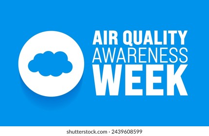 March is Air Quality Awareness Week background template. Holiday concept. use to background, banner, placard, card, and poster design template with text inscription and standard color. vector