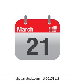 March Calendar Icon design vector