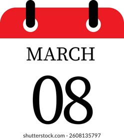 March calendar icon.Calendar event reminder date.calendar date icon on white background.