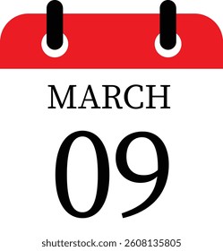 March calendar icon.Calendar event reminder date.calendar date icon on white background.
