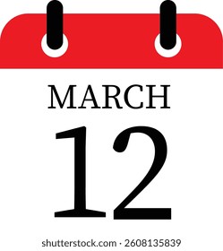 March calendar icon.Calendar event reminder date.calendar date icon on white background.