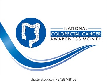 March is colorectal Awareness Month background design.