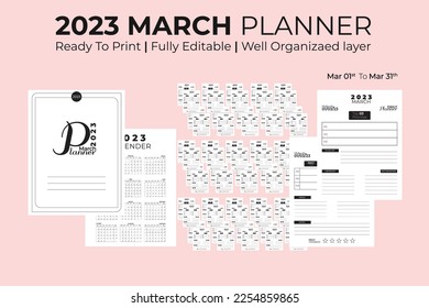 March Daily Kdp Planner 2023  