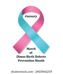 March of Dimes Birth Defects Prevention Month. Medical vector illustration