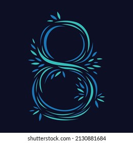 March eight vector icon illustration