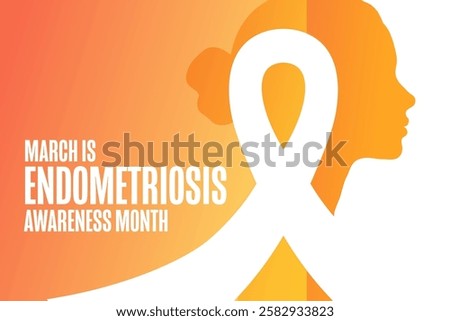 March is Endometriosis Awareness Month. Template for background, banner, card, poster with text. Vector EPS10 illustration