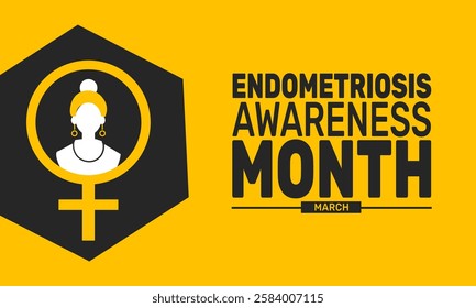 March is Endometriosis Awareness Month. This holiday-themed design is perfect for backgrounds, banners, greeting cards, posters with text inscription, Classic social media posts. vector illustration