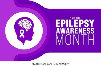 March is Epilepsy Awareness Month background template. Holiday concept. use to background, banner, placard, card, and poster design template with text inscription and standard color. vector