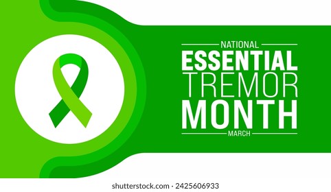 March is Essential Tremor Month background template. Holiday concept. use to background, banner, placard, card, and poster design template with text inscription and standard color. vector illustration