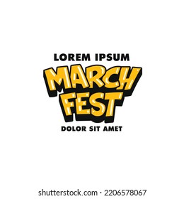 March Fest party banner vector of festival event poster clipart