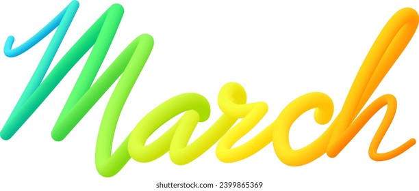 Marcar texto fluido con líneas curvas dinámicas hechas de círculos coloridos mezclados. Ilustración vectorial.