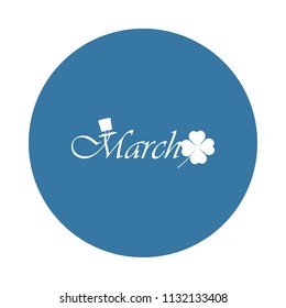 March icon. Element of name of month icons for mobile concept and web apps. Badge style March icon can be used for web and mobile apps