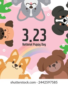 March International Puppy Day Illustration 