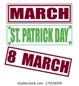 march label stamp on whit vector illustration