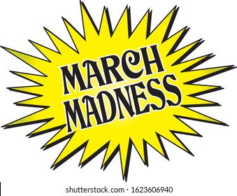 March Madness Banner Starburst Design