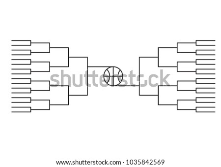 march madness , bracket tournament march line background  vector illustration