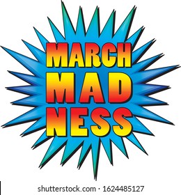 March Madness Colorful Starburst Graphic