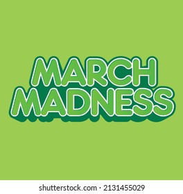 March Madness Green Headline Logo Basketball Event 