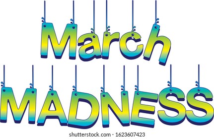 March Madness Hanging Letters Banner