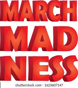 March Madness Stacked 3D Banner