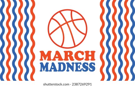 March Madness. Vector illustration. Suitable for greeting card, Sport poster and banner.