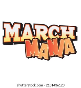 March Mania Headline Vector Art Basketball