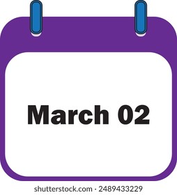 March Month 02 | Date Icon Design