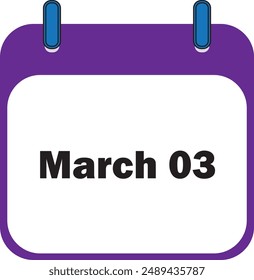 March Month 03 | Date Icon Design
