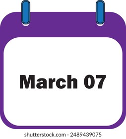 March Month 07 | Date Icon Design