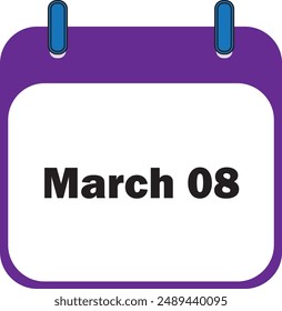 March Month 08 | Date Icon Design