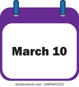 March Month 10 | Date Icon Design