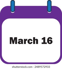 March Month 16 | Date Icon Design