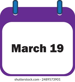 March Month 19 | Date Icon Design