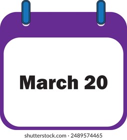 March Month 20 | Date Icon Design