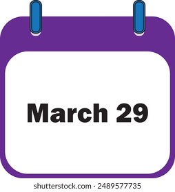 March Month 29 | Date Icon Design