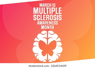 March is Multiple Sclerosis Awareness Month. Vector illustration. Holiday poster