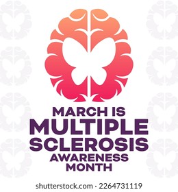 March is Multiple Sclerosis Awareness Month. Vector illustration. Holiday poster