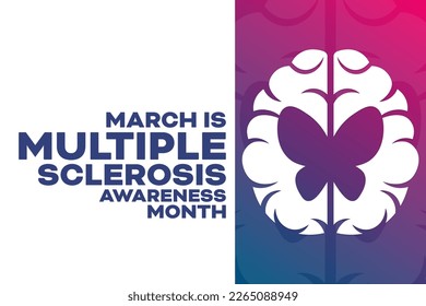 March is Multiple Sclerosis Awareness Month. Vector illustration. Holiday poster