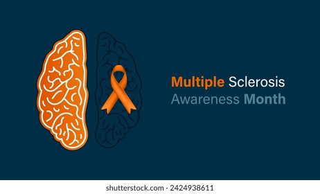 March is Multiple Sclerosis Awareness Month vector design