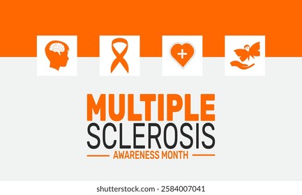 March is Multiple Sclerosis Awareness Month. This holiday-themed design is perfect for backgrounds, banners, greeting cards, posters with text inscription, Classic social media posts. vector illustrat