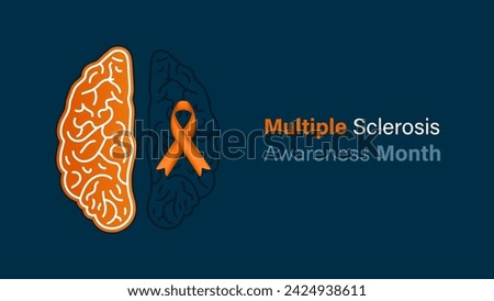 March is Multiple Sclerosis Awareness Month vector design