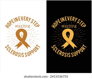 March Multiple Sclerosis Awareness on Men's T-Shirt.