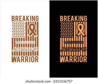 March Multiple Sclerosis Awareness on Men's T-Shirt.