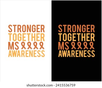 March Multiple Sclerosis Awareness on Men's T-Shirt.