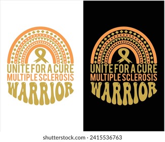 March Multiple Sclerosis Awareness on Men's T-Shirt.