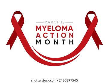 March is Myeloma action Awareness Month background design.