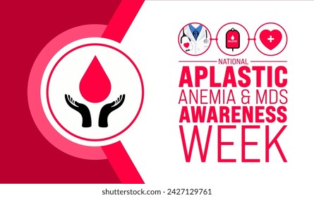 March is National Aplastic Anemia and MDS Awareness Week background template. Holiday concept. use to background, banner, placard, card, and poster design template with text inscription and standard