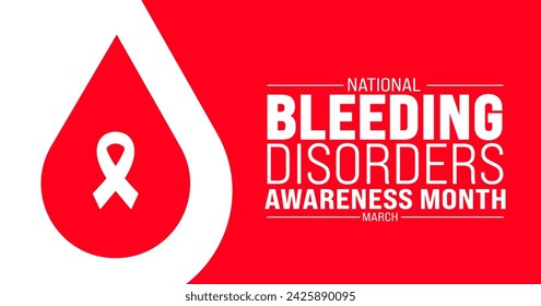 March is National Bleeding Disorders Awareness Month background template. Holiday concept. use to background, banner, placard, card, and poster design template with text inscription and standard color