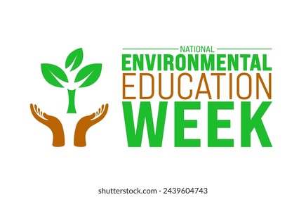 March is National Environmental Education Week background template. Holiday concept. use to background, banner, placard, card, and poster design template with text inscription and standard color.