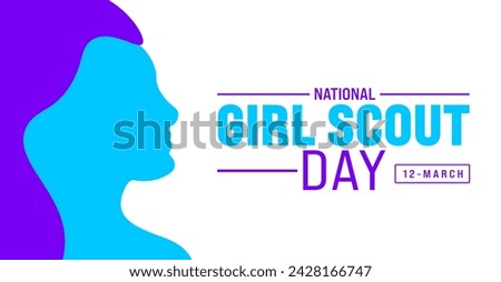 March is National Girl Scout Day background template. Holiday concept. use to background, banner, placard, card, and poster design template with text inscription and standard color. vector